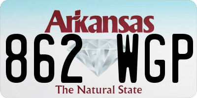 AR license plate 862WGP