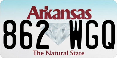 AR license plate 862WGQ
