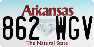 AR license plate 862WGV