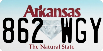 AR license plate 862WGY
