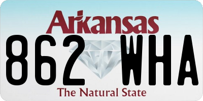 AR license plate 862WHA