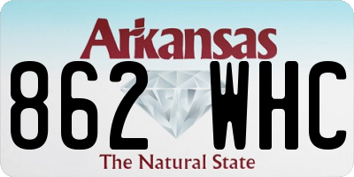 AR license plate 862WHC
