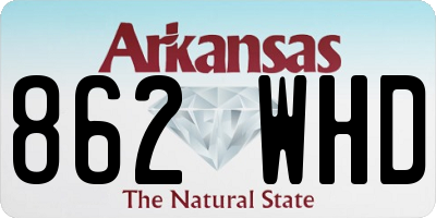 AR license plate 862WHD