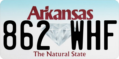 AR license plate 862WHF