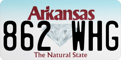 AR license plate 862WHG