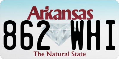 AR license plate 862WHI