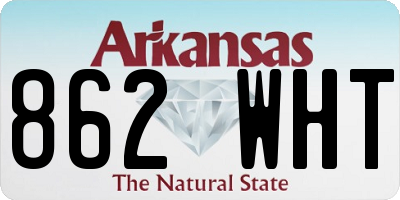 AR license plate 862WHT