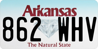 AR license plate 862WHV
