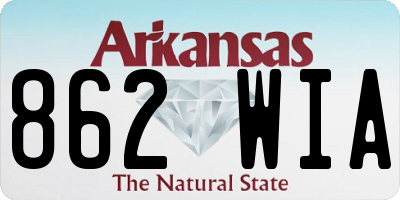 AR license plate 862WIA
