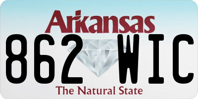 AR license plate 862WIC