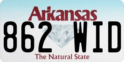 AR license plate 862WID