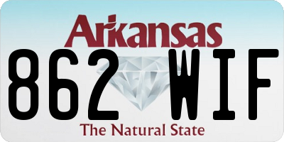 AR license plate 862WIF