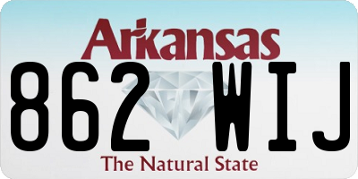 AR license plate 862WIJ