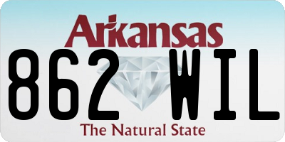 AR license plate 862WIL
