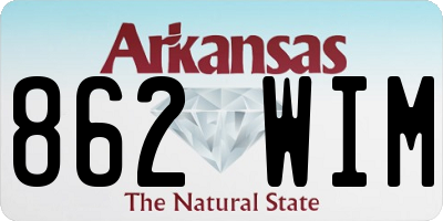 AR license plate 862WIM