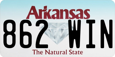 AR license plate 862WIN