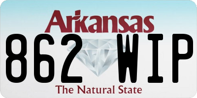 AR license plate 862WIP