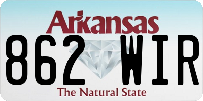 AR license plate 862WIR