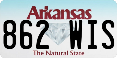 AR license plate 862WIS