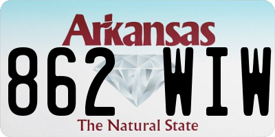 AR license plate 862WIW