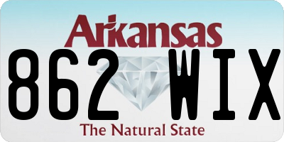 AR license plate 862WIX