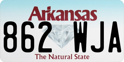 AR license plate 862WJA