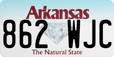 AR license plate 862WJC