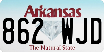 AR license plate 862WJD