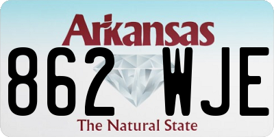 AR license plate 862WJE