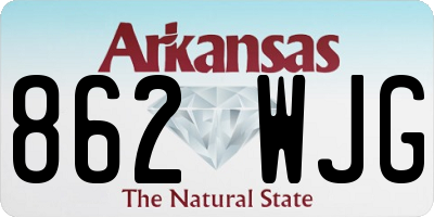 AR license plate 862WJG