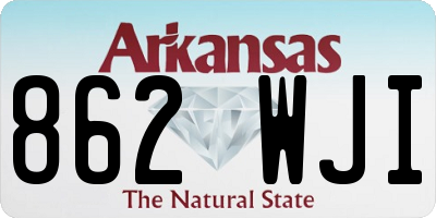 AR license plate 862WJI