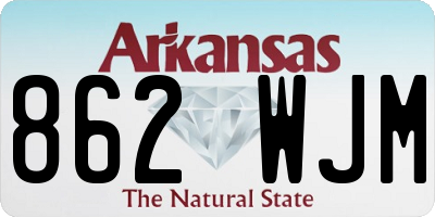 AR license plate 862WJM