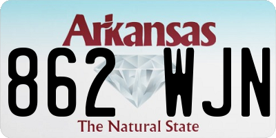 AR license plate 862WJN