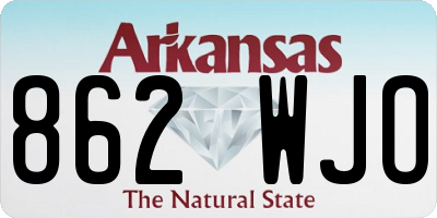 AR license plate 862WJO