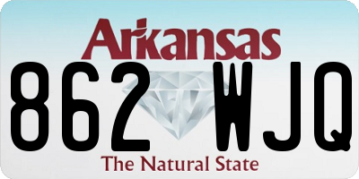 AR license plate 862WJQ