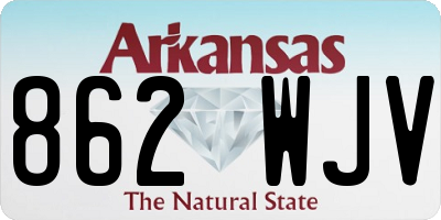 AR license plate 862WJV