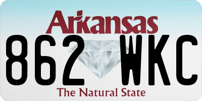 AR license plate 862WKC