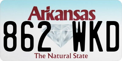 AR license plate 862WKD