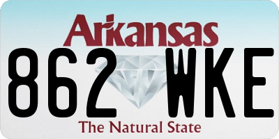 AR license plate 862WKE