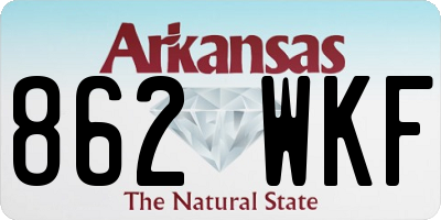 AR license plate 862WKF