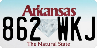 AR license plate 862WKJ