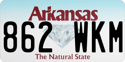 AR license plate 862WKM