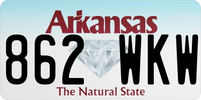 AR license plate 862WKW