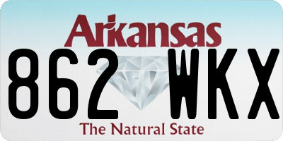 AR license plate 862WKX