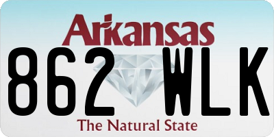 AR license plate 862WLK