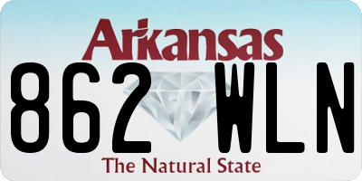 AR license plate 862WLN