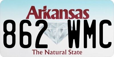 AR license plate 862WMC