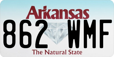 AR license plate 862WMF