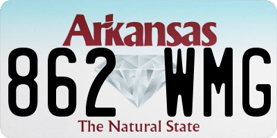 AR license plate 862WMG
