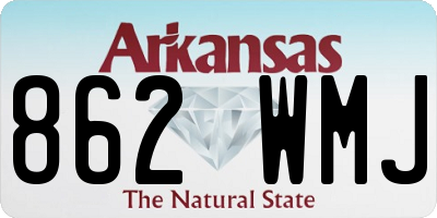 AR license plate 862WMJ